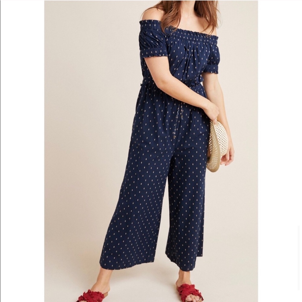 Anthropologie Navy Findlay Jumpsuit